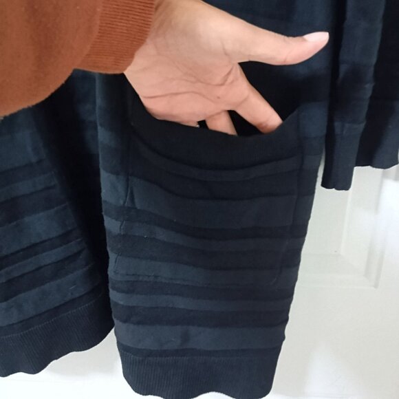 Lane Bryant Womens Plus Size Open Front Cardigan Sweater Long Black With Pockets - Picture 7 of 10